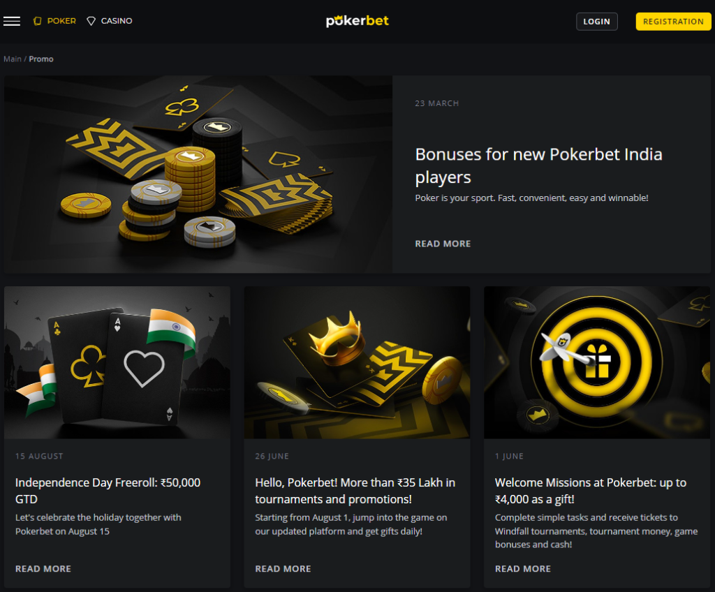 Promotions from Pokerbet